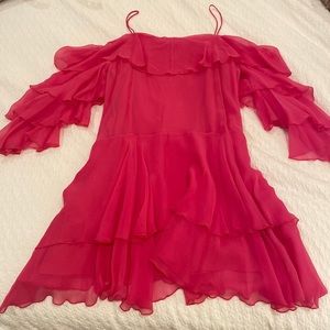 Alice + Olivia ruffle off-the-shoulder dress